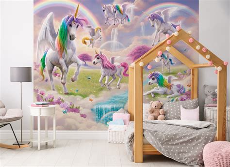 Walltastic mural with a magical unicorn design